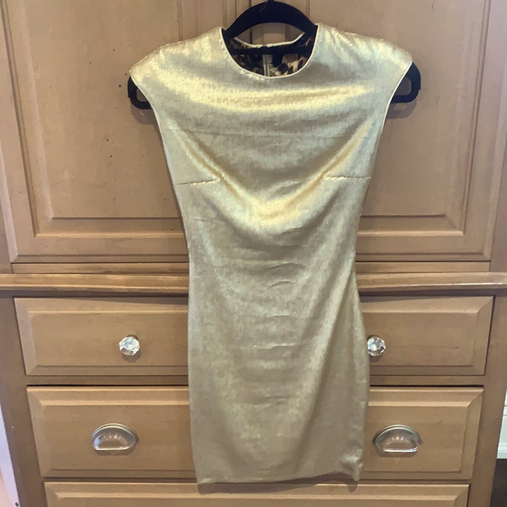 Twentycluny Sequin Gold Dress